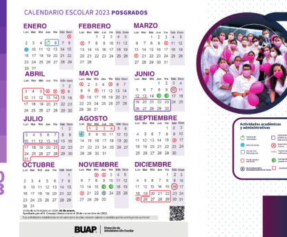 Calendario Escolar 2023 Posgrados