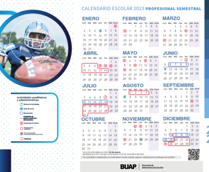 Calendario Escolar 2024 Profesional Cuatrimestral